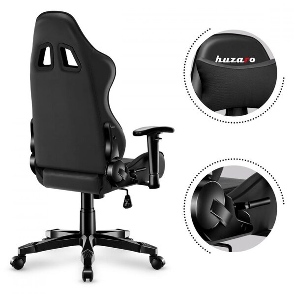 Ergonomska crna gaming stolica za tinejdžere