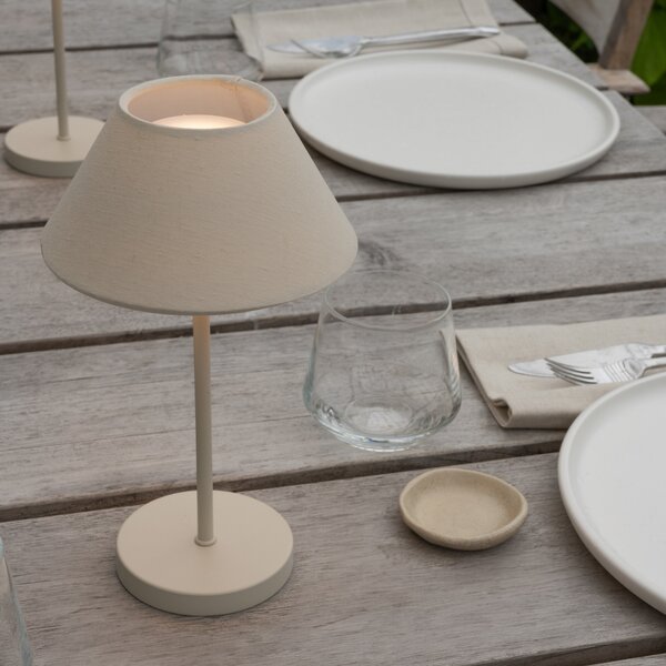 Stolne Lampa Watt & Veke, Teya, prigušiv, Bijela, Dnevna soba, Metal, Dizajn