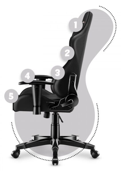 Ergonomska crna gaming stolica za tinejdžere