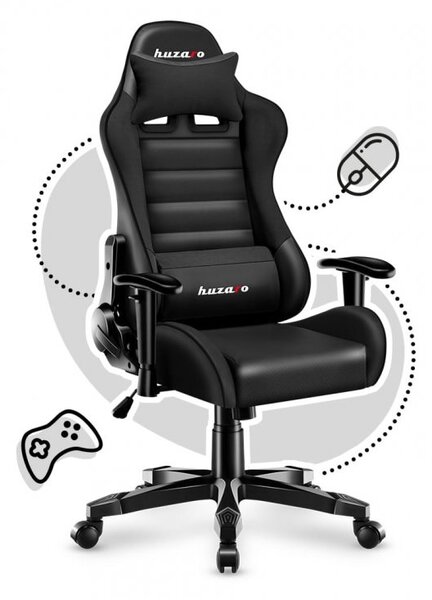 Ergonomska crna gaming stolica za tinejdžere