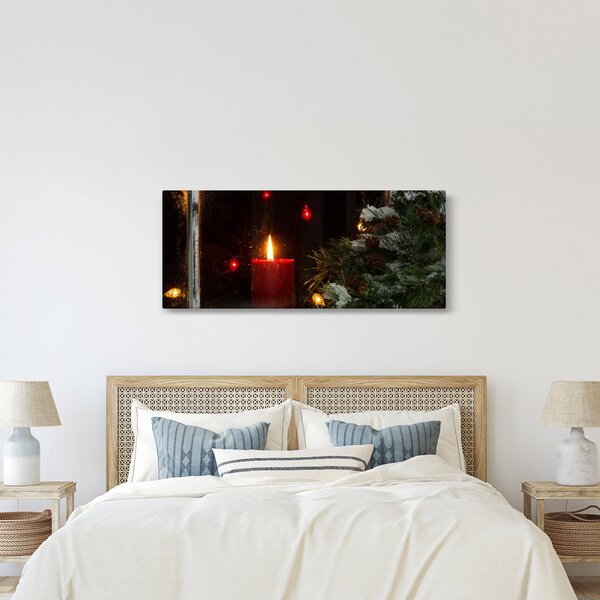 Slika - Svjetleća božićna svijeća (120x50 cm)
