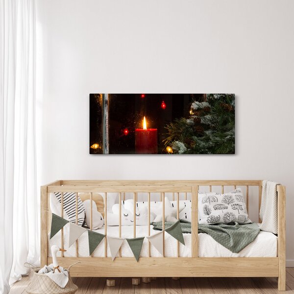 Slika - Svjetleća božićna svijeća (120x50 cm)