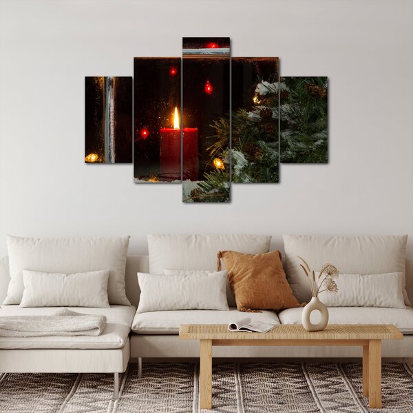 Slika - Svjetleća božićna svijeća (150x105 cm)
