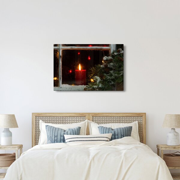 Slika - Svjetleća božićna svijeća (90x60 cm)