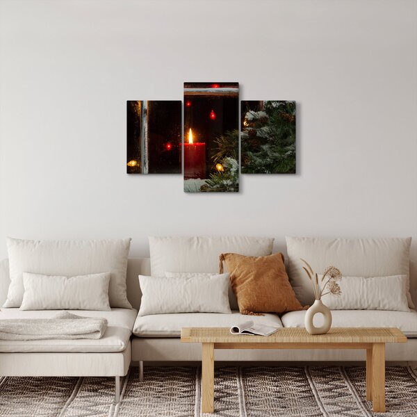 Slika - Svjetleća božićna svijeća (90x60 cm)