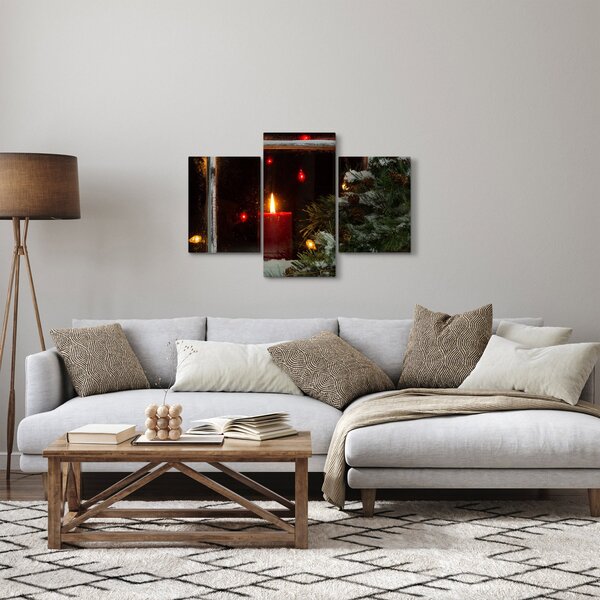 Slika - Svjetleća božićna svijeća (90x60 cm)