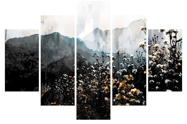 Slika - Ilustracija divljeg cvijeća (150x105 cm)