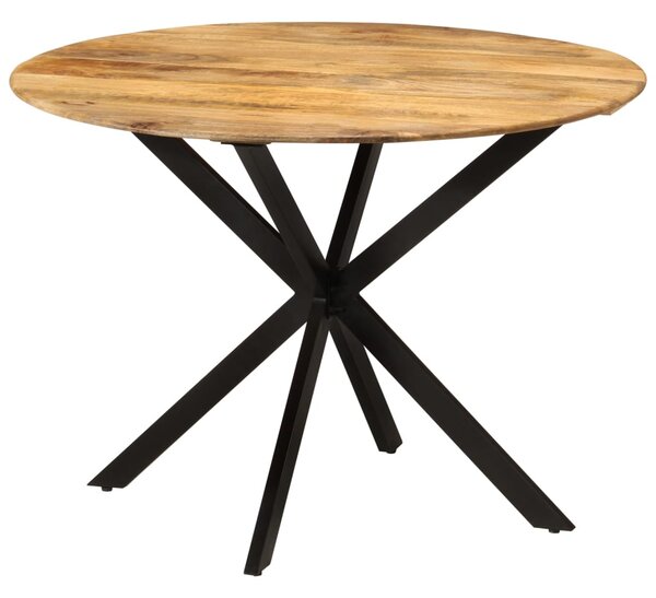 VidaXL Blagovaonski stol Ø 110 x 78 cm od masivnog drva manga i čelika