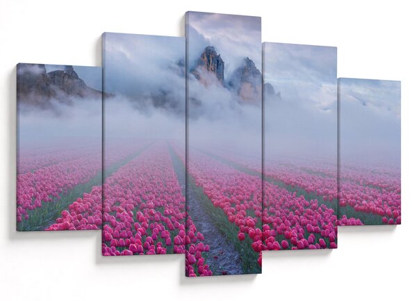 Slika - Krajolik s poljima tulipana (150x105 cm)