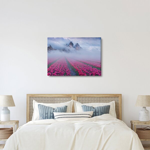Slika - Krajolik s poljima tulipana (70x50 cm)