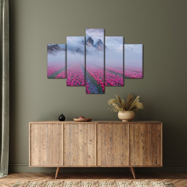 Slika - Krajolik s poljima tulipana (150x105 cm)