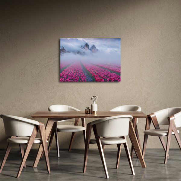 Slika - Krajolik s poljima tulipana (70x50 cm)