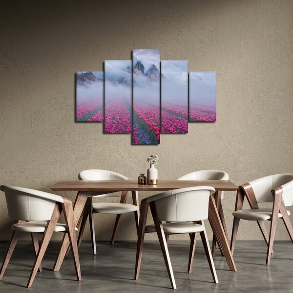 Slika - Krajolik s poljima tulipana (150x105 cm)