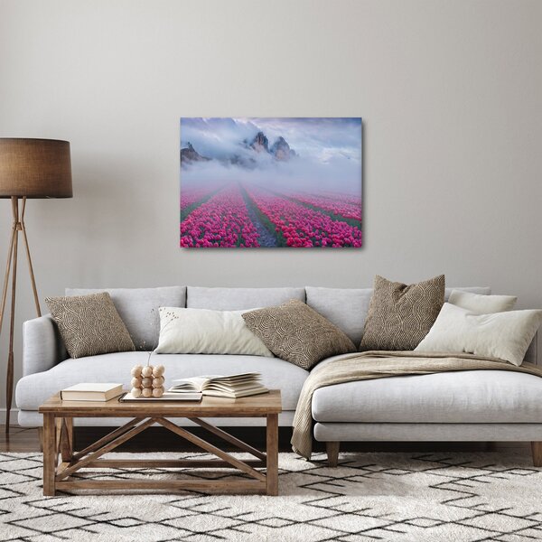 Slika - Krajolik s poljima tulipana (70x50 cm)