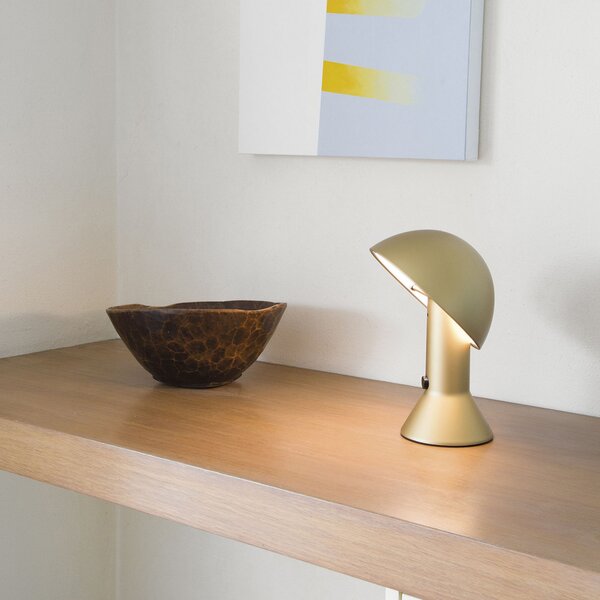 Stolne Lampa Martinelli Luce, Elmetto, Zlato / mjed, Dnevna soba, Plastika, Dizajn