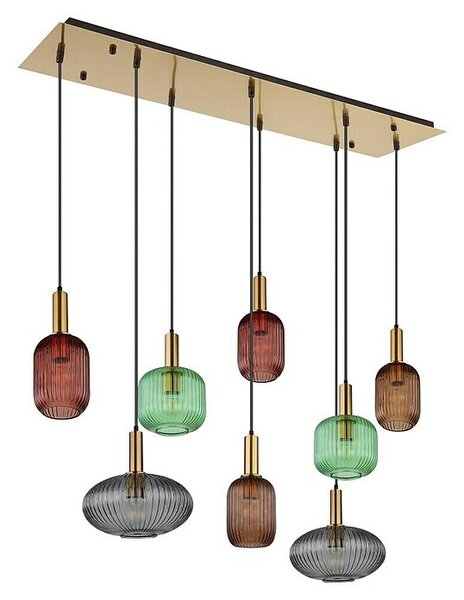 Globo Visilica Normy (60 W, D x Š x V: 1.250 x 480 x 1.250 mm, Broj žarulja: 8 Kom., Zlatna, E27)