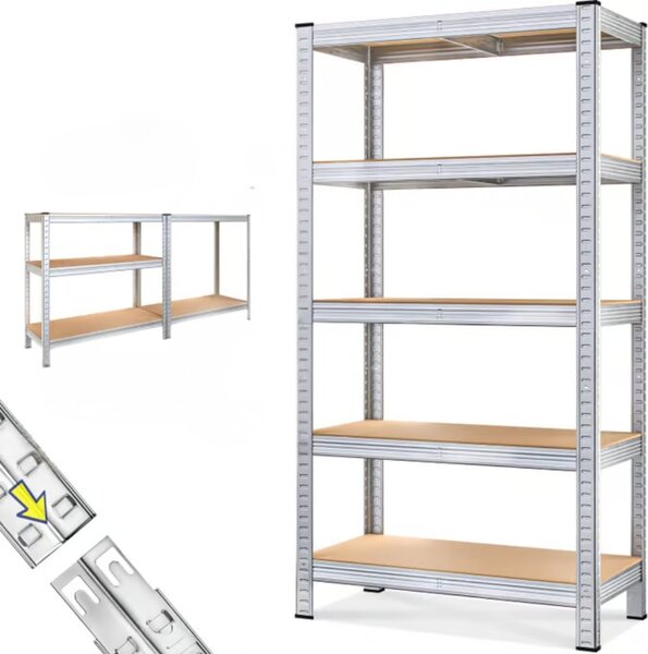 Regal s visokom nosivošću HEAVY, max. 875 kg, 90x40x180 cm, srebrni Jurhan