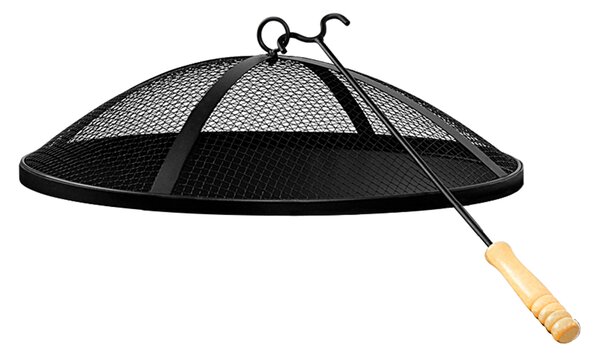 Ognjište sa spremištem za drva FIRE, Ø55 cm, crno Gardebruk