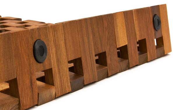 Kupaonska prostirka CUBE, bagremovo drvo, 80x50x1 cm, smeđa Casaria