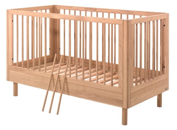 Dječji krevet od punog hrasta 70x140 cm u prirodnoj boji Forrest – Vipack