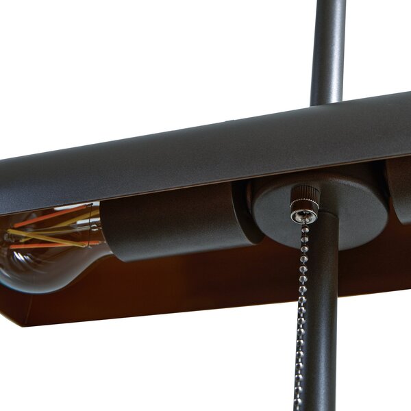 Stolne Lampa Lucande, Nysira, Crno, Dnevna soba, Metal, Moderan