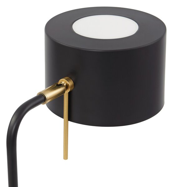 Stolne Lampa Lindby, Kaida, Crno, Dnevna soba, Metal, Moderan
