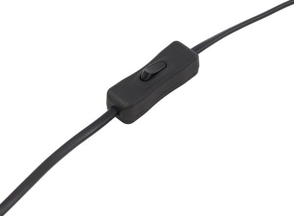 Stolne Lampa Lindby, Kaida, Crno, Dnevna soba, Metal, Moderan