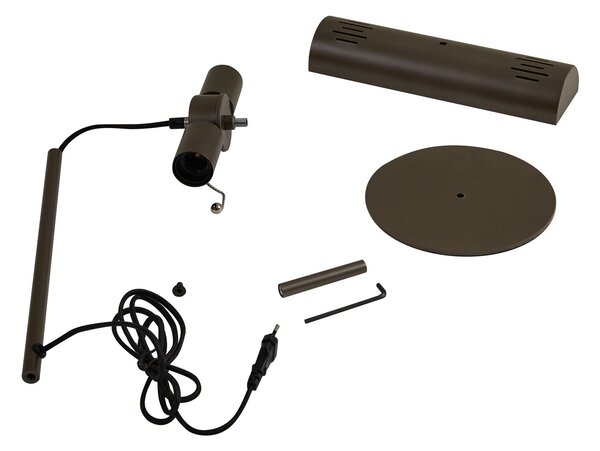 Stolne Lampa Lucande, Nysira, Crno, Dnevna soba, Metal, Moderan