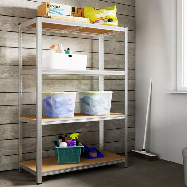 Regal s visokom nosivošću HEAVY, max. 700 kg, 90x40x160cm, srebrna Monzana