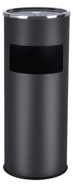 Stojeća pepeljara s košem za otpad SMOKE, 60,5x24,5 cm, crna SongmicsHome
