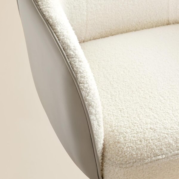 Uredska stolica SABINA, max. 110 kg, bijela/bež SongmicsHome