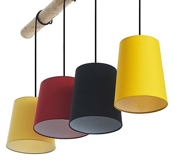 Viseće Svjetiljka Lindby, Hinai, prigušiv, Drvo, Dnevna soba, Tkanina / tekstil, Skandinavski