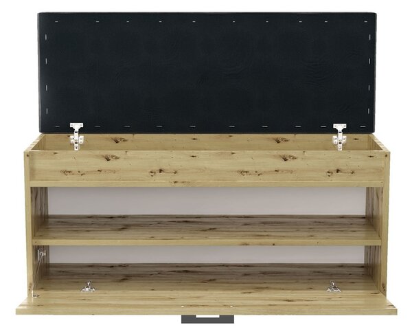 Shannan Parma klupa za odlaganje cipela, 100x49x35 cm, hrast