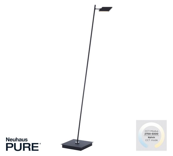 Podne Lampa PURE, Pure Mira, prigušiv, Crno, Dnevna soba, Metal, Moderan