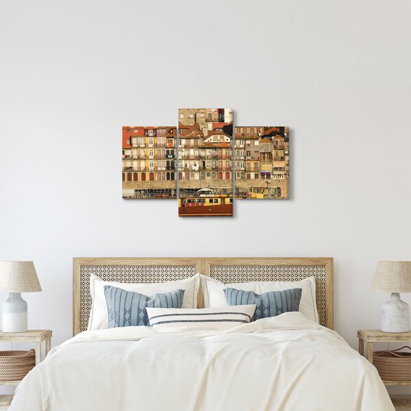 Slika - Obalna četvrt, Portugal (90x60 cm)