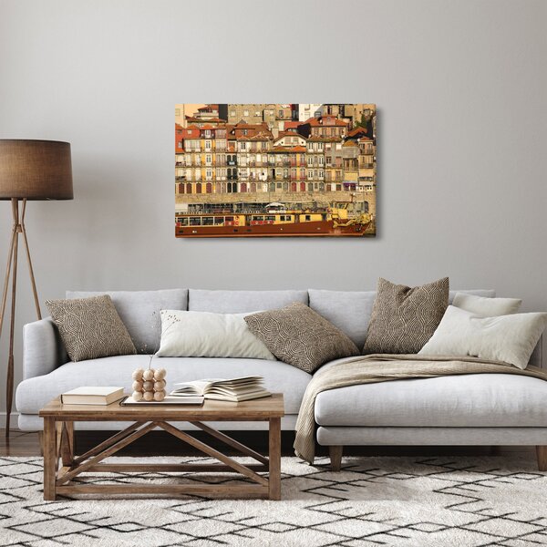 Slika - Obalna četvrt, Portugal (90x60 cm)
