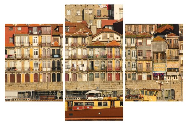 Slika - Obalna četvrt, Portugal (90x60 cm)