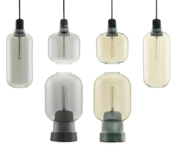 Stolne Lampa Normann Copenhagen, Zlato / mjed, Dnevna soba, Staklo