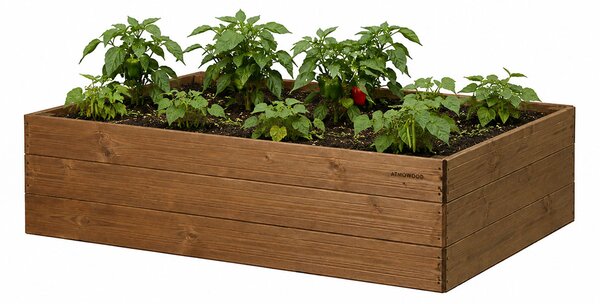 ATMOWOOD Thermowood povišena vrtna gredica 140 × 80 × 35 cm