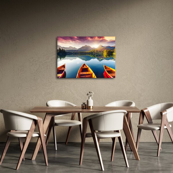 Slika - Jezero sa čamcima (70x50 cm)