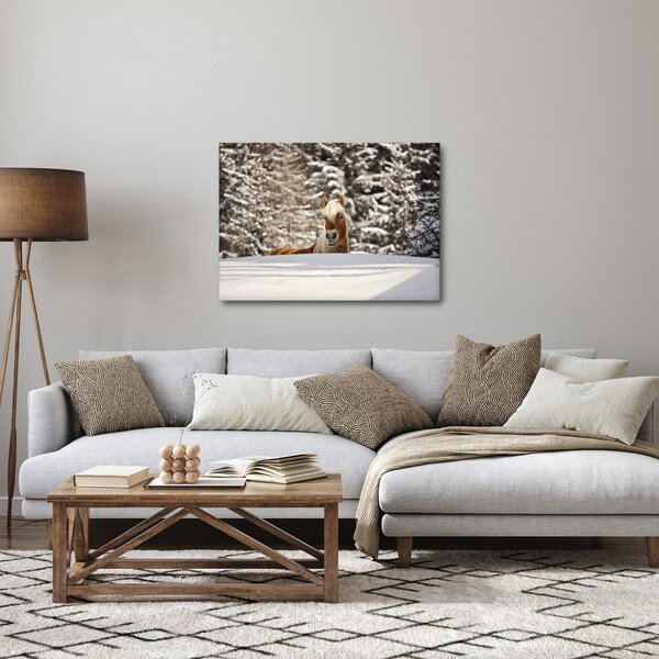 Slika - Konj u zimskom pejzažu (70x50 cm)