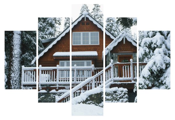 Slika - Drvena vikendica (150x105 cm)