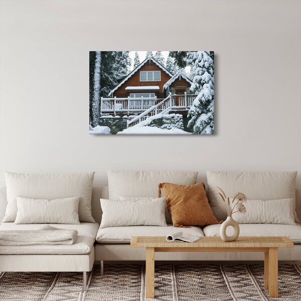 Slika - Drvena vikendica (90x60 cm)