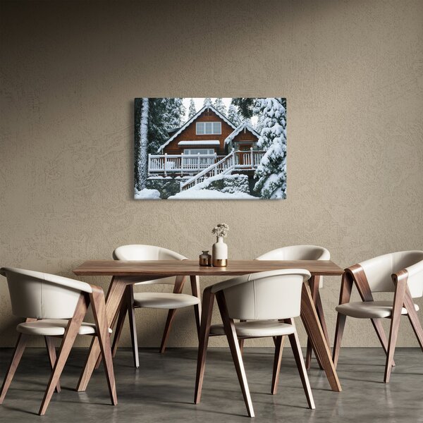 Slika - Drvena vikendica (90x60 cm)