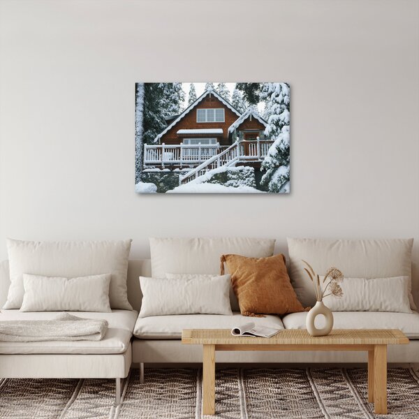 Slika - Drvena vikendica (70x50 cm)