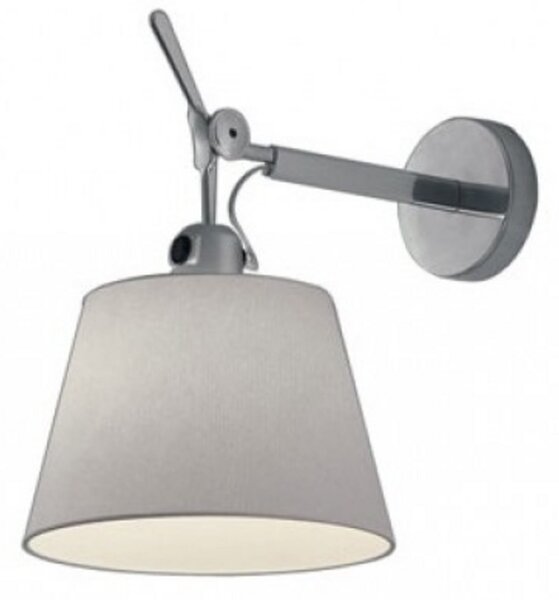 Zidne Svjetiljka Artemide, prigušiv, Sivo, Dnevna soba, Tkanina / tekstil