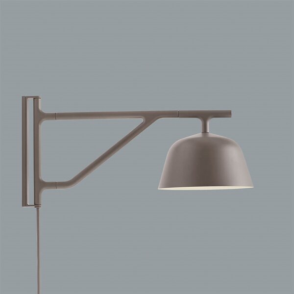 Zidne Svjetiljka Muuto, Smeđa / hrđa, Dnevna soba, Aluminij