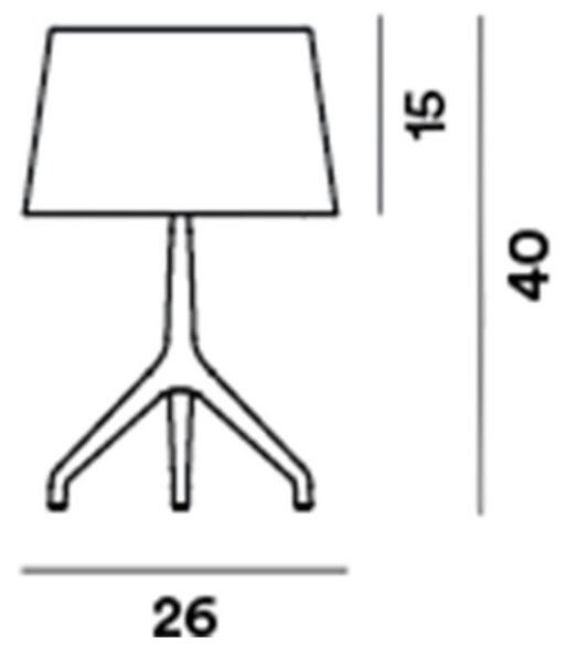 Lumiere XXS Stolna lampa Crna Krom/Siva - Foscarini