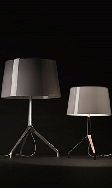 Stolne Lampa Foscarini, prigušiv, Sivo, Dnevna soba, Aluminij