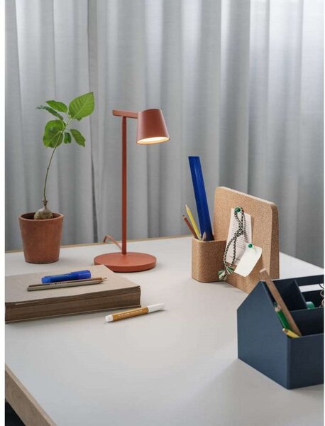 Stolne Lampa Muuto, prigušiv, Smeđa / hrđa, Dnevna soba, Aluminij